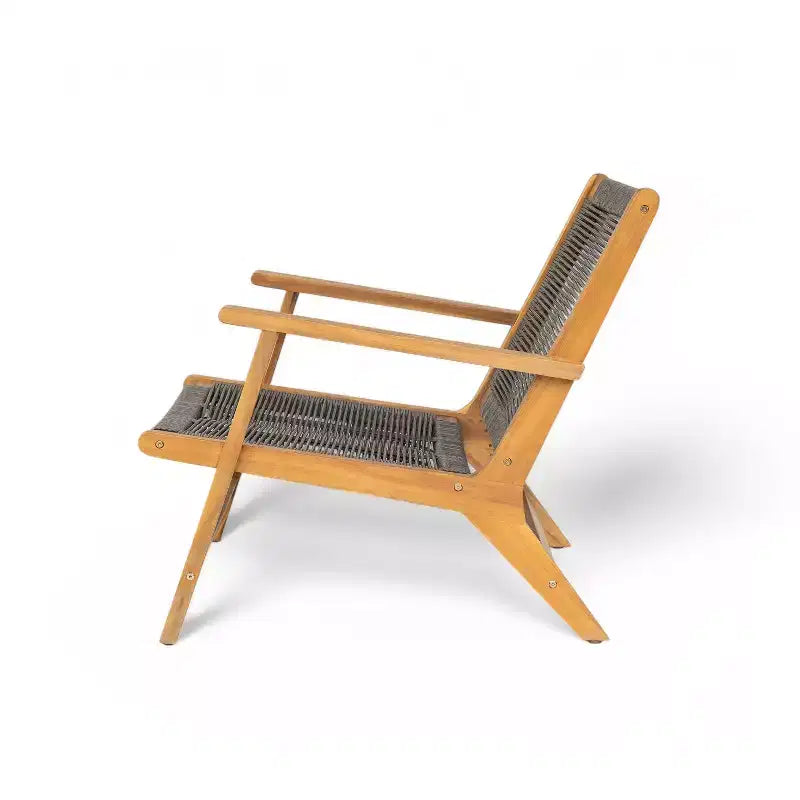 Christopher Knight Home Jana Chaise de salon d'extérieur en bois d'acacia tressé (Lot de 2)
