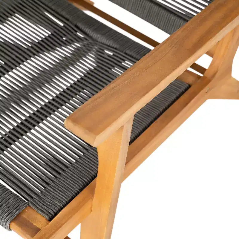 Christopher Knight Home Jana Chaise de salon d'extérieur en bois d'acacia tressé (Lot de 2)