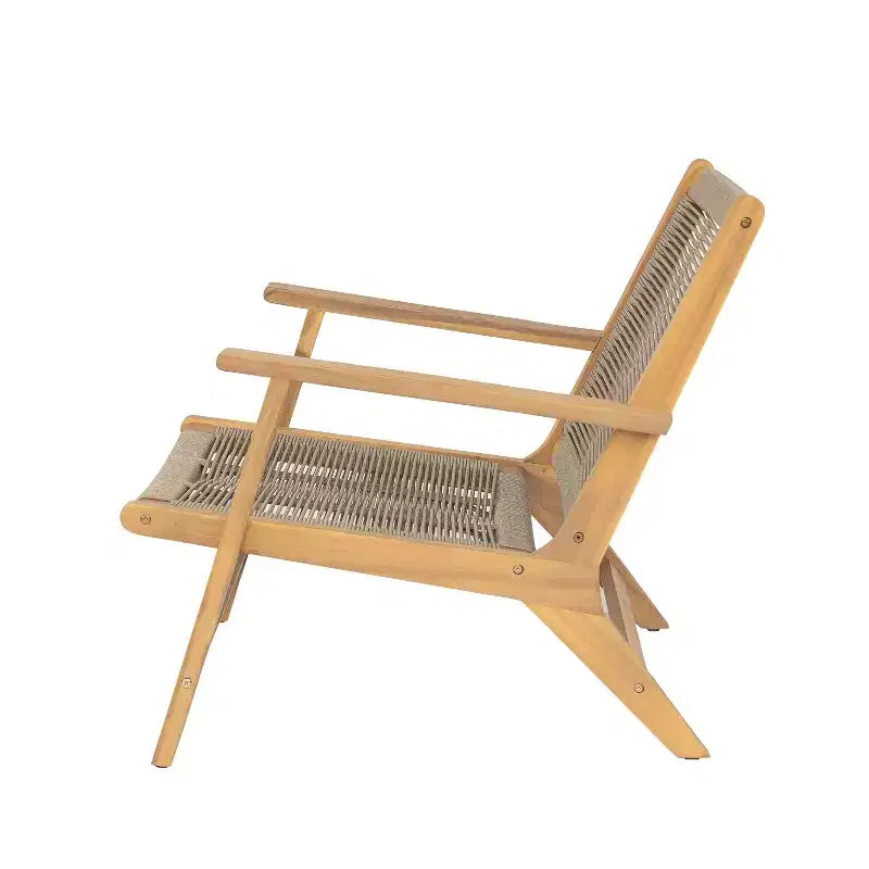 Christopher Knight Home Jana Chaise de salon d'extérieur en bois d'acacia tressé (Lot de 2)