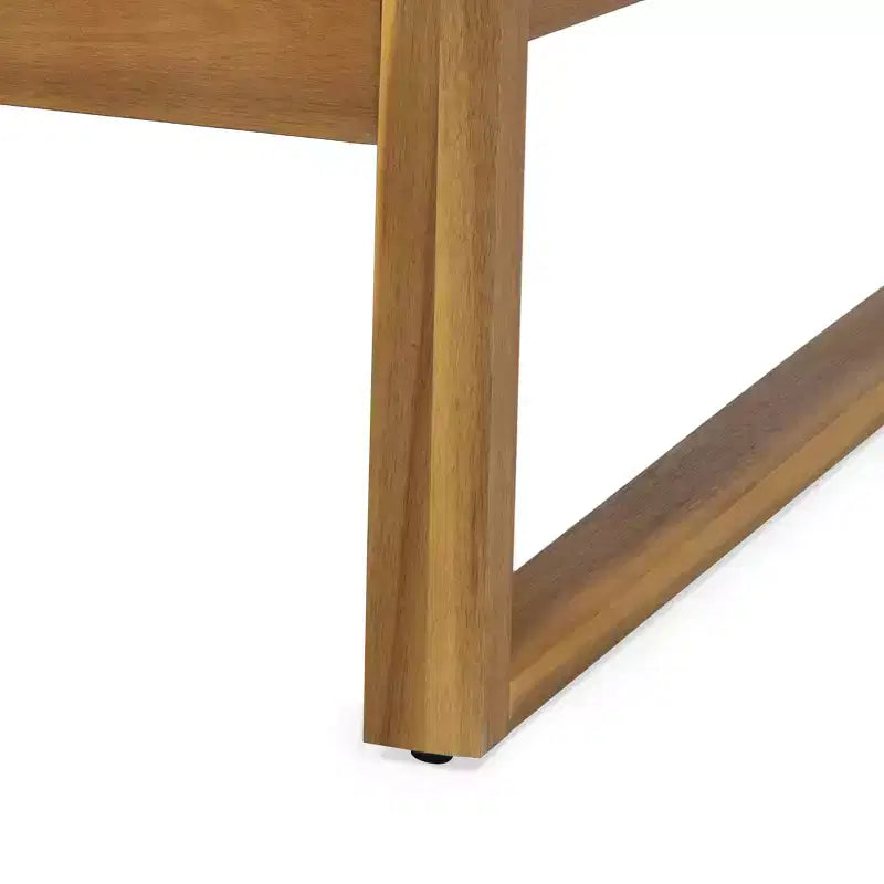 Fauteuil de club d'extérieur Samwell en bois d'acacia avec coussin Christopher Knight Home