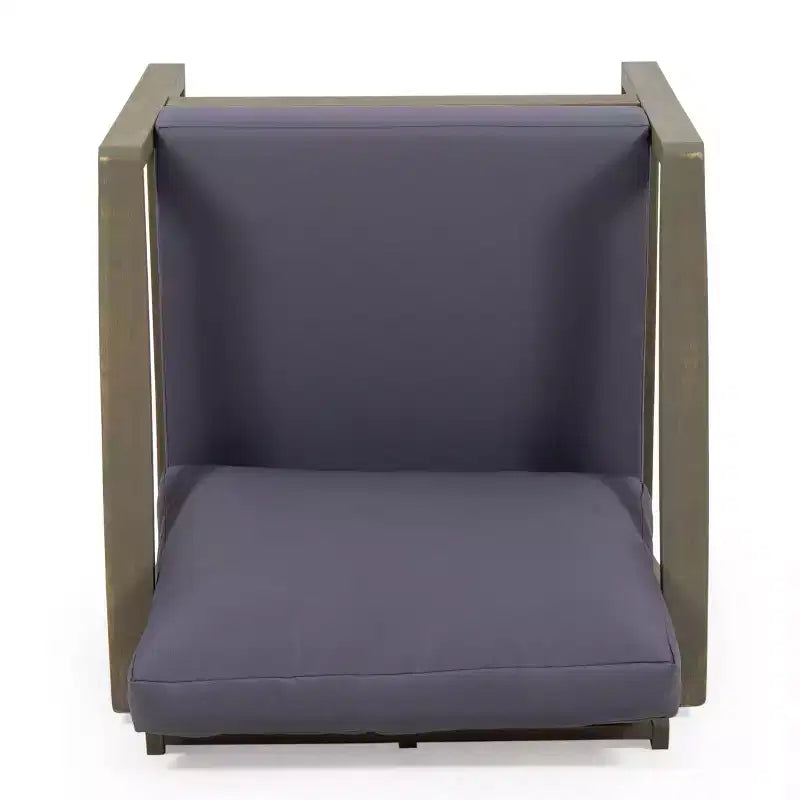 Fauteuil de club d'extérieur Samwell en bois d'acacia avec coussin Christopher Knight Home