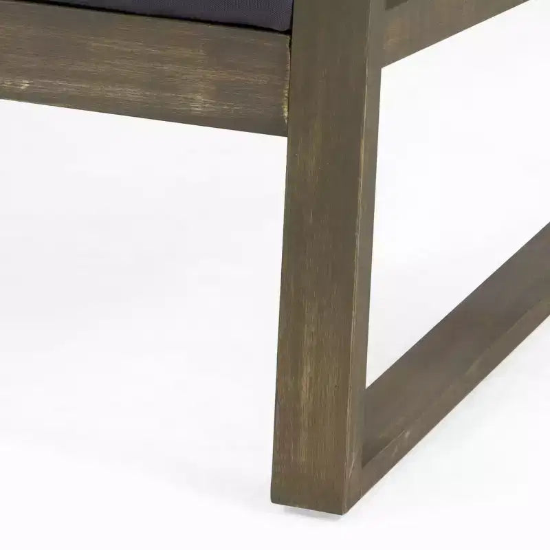 Fauteuil de club d'extérieur Samwell en bois d'acacia avec coussin Christopher Knight Home