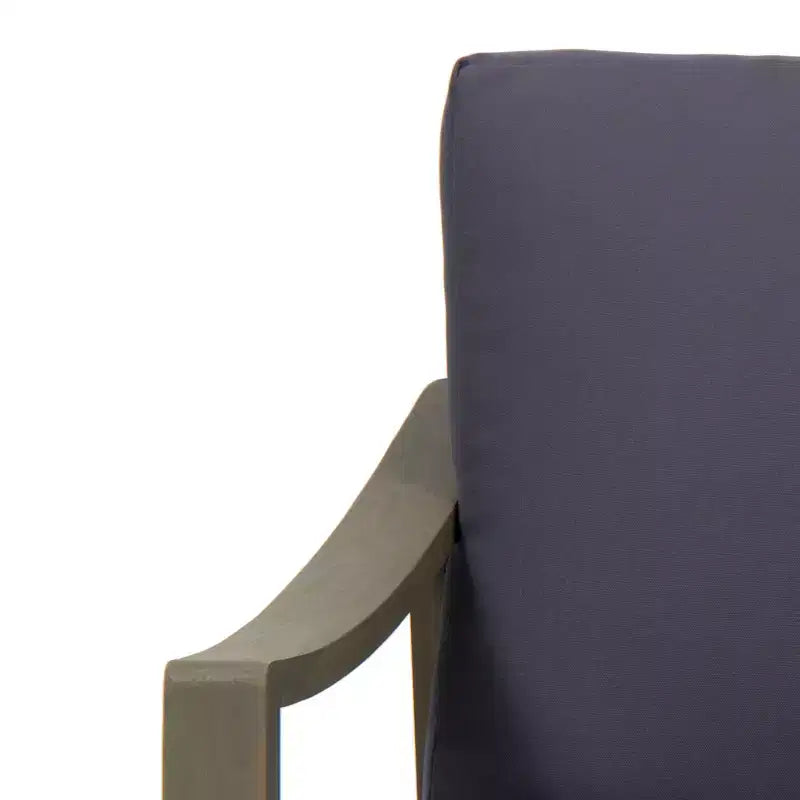 Fauteuil de club d'extérieur Samwell en bois d'acacia avec coussin Christopher Knight Home