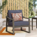 Christopher Knight Home Samwell Outdoor Acacia Wood Club Chair with Cushion
