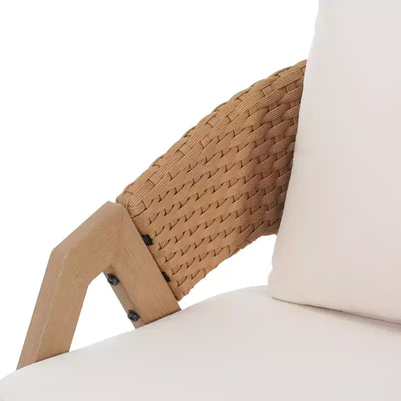 Christopher Knight Home Kaia Chaises d'appoint modernes en métal et rotin rembourrées avec finition aspect bois (Lot de 2)