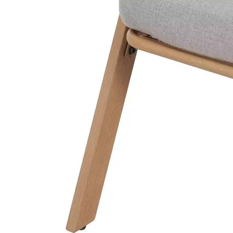 Christopher Knight Home Kaia Chaises d'appoint modernes en métal et rotin rembourrées avec finition aspect bois (Lot de 2)