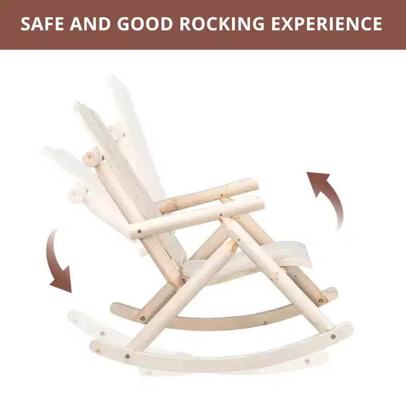 Karl Home | Fauteuil à bascule de patio en bois naturel