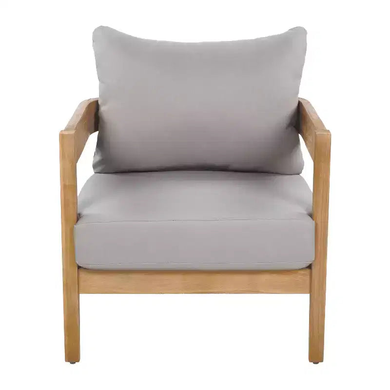 Christopher Knight Home Brooklyn Chaises de club d'extérieur en bois d'acacia avec coussins (lot de 2)