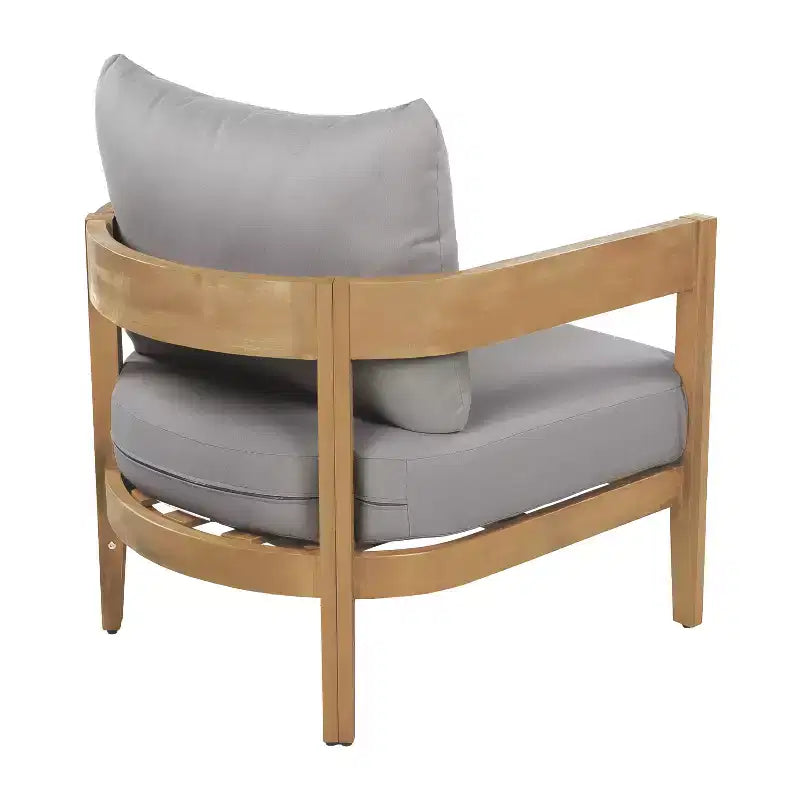 Christopher Knight Home Brooklyn Chaises de club d'extérieur en bois d'acacia avec coussins (lot de 2)
