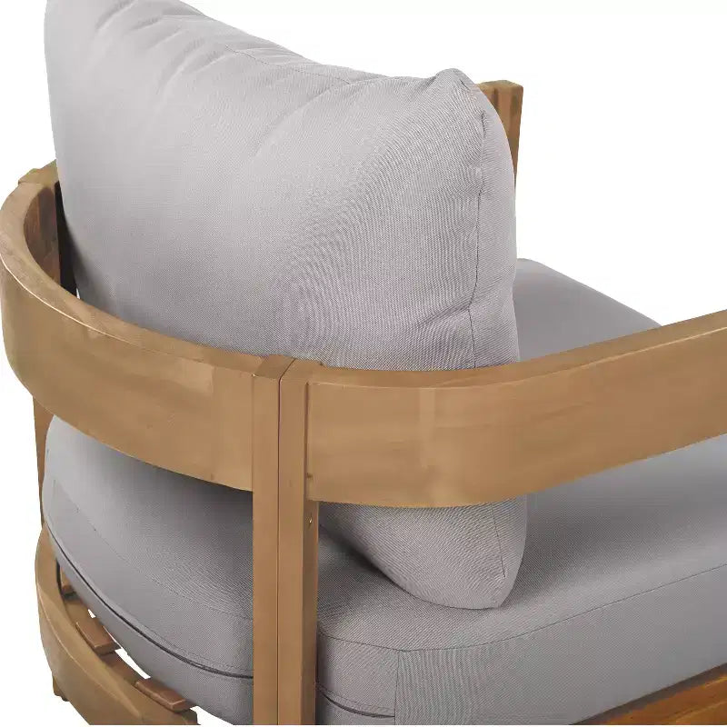 Christopher Knight Home Brooklyn Chaises de club d'extérieur en bois d'acacia avec coussins (lot de 2)
