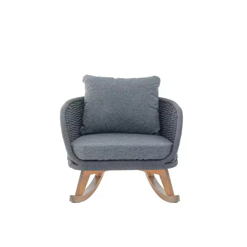 Christopher Knight Home Hattie Fauteuil à bascule contemporain en rotin et bois d'acacia avec coussin
