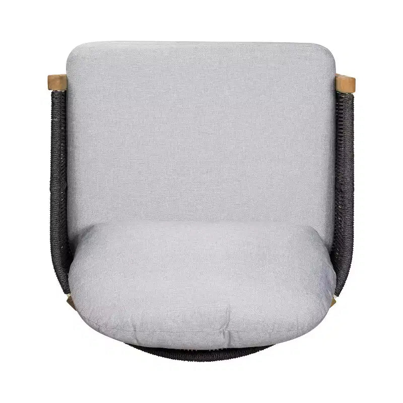 Christopher Knight Home Tatum Fauteuil de jardin en bois d'acacia avec dossier en corde tressée et coussins