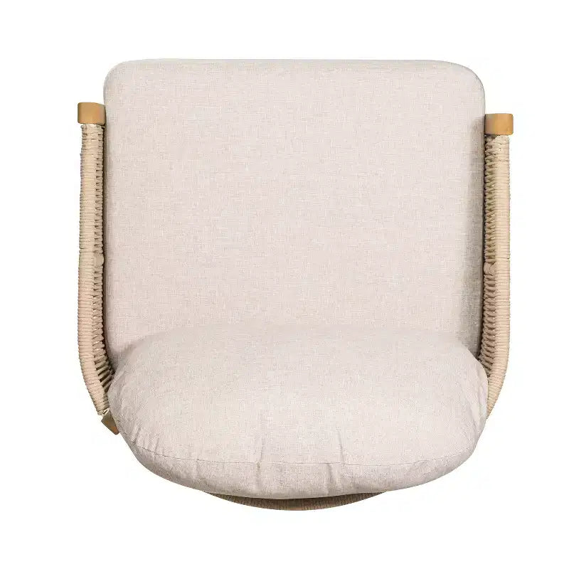 Christopher Knight Home Tatum Fauteuil de jardin en bois d'acacia avec dossier en corde tressée et coussins
