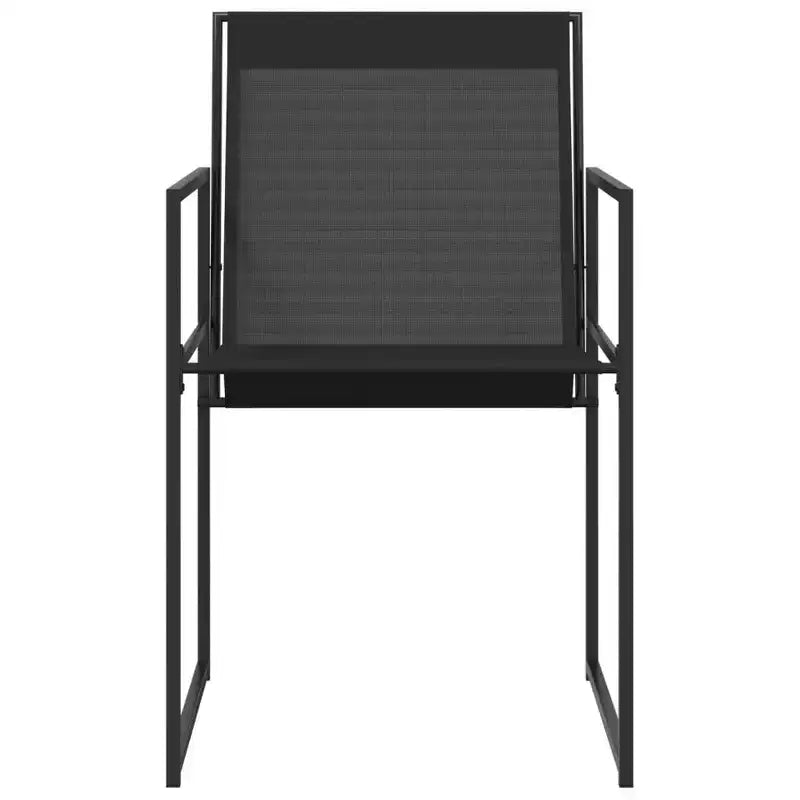 vidaXL Chaises de jardin 4 pcs Noir Acier et textilène