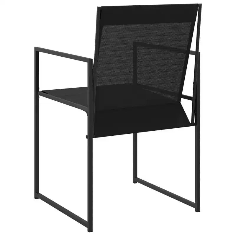 vidaXL Chaises de jardin 4 pcs Noir Acier et textilène