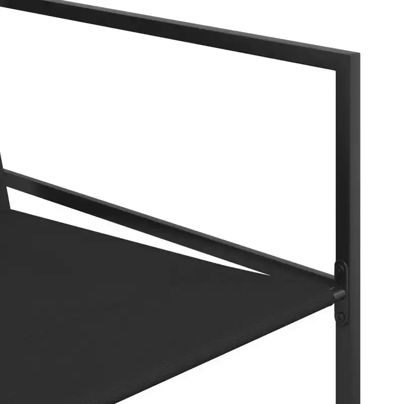 vidaXL Chaises de jardin 4 pcs Noir Acier et textilène