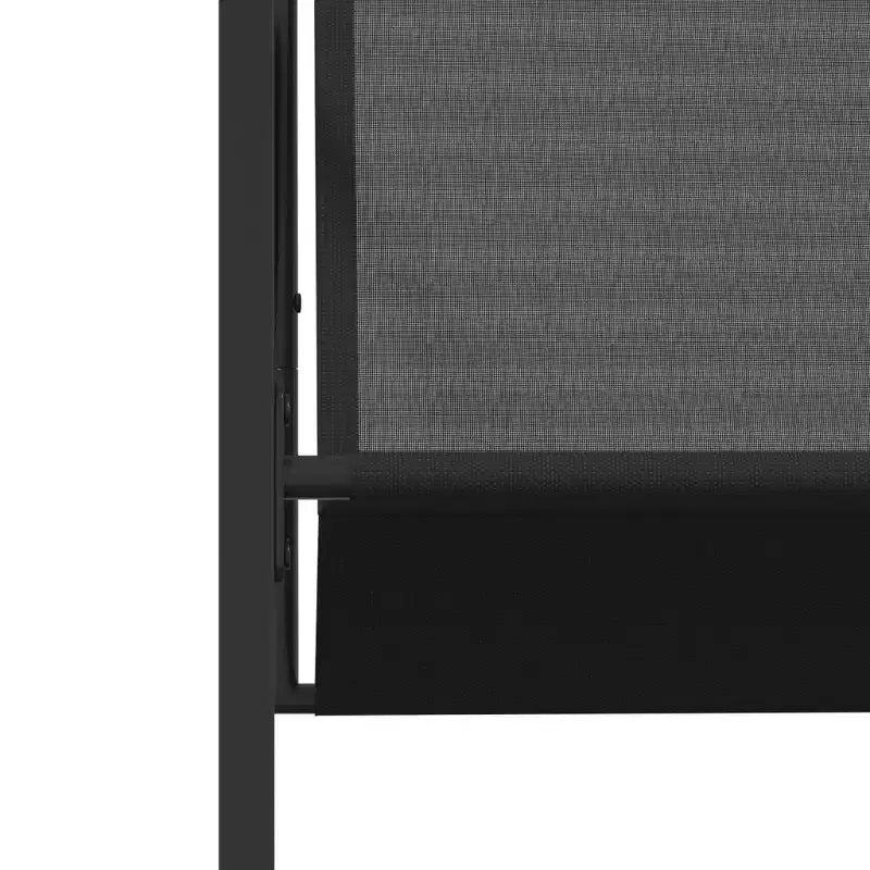 vidaXL Chaises de jardin 4 pcs Noir Acier et textilène