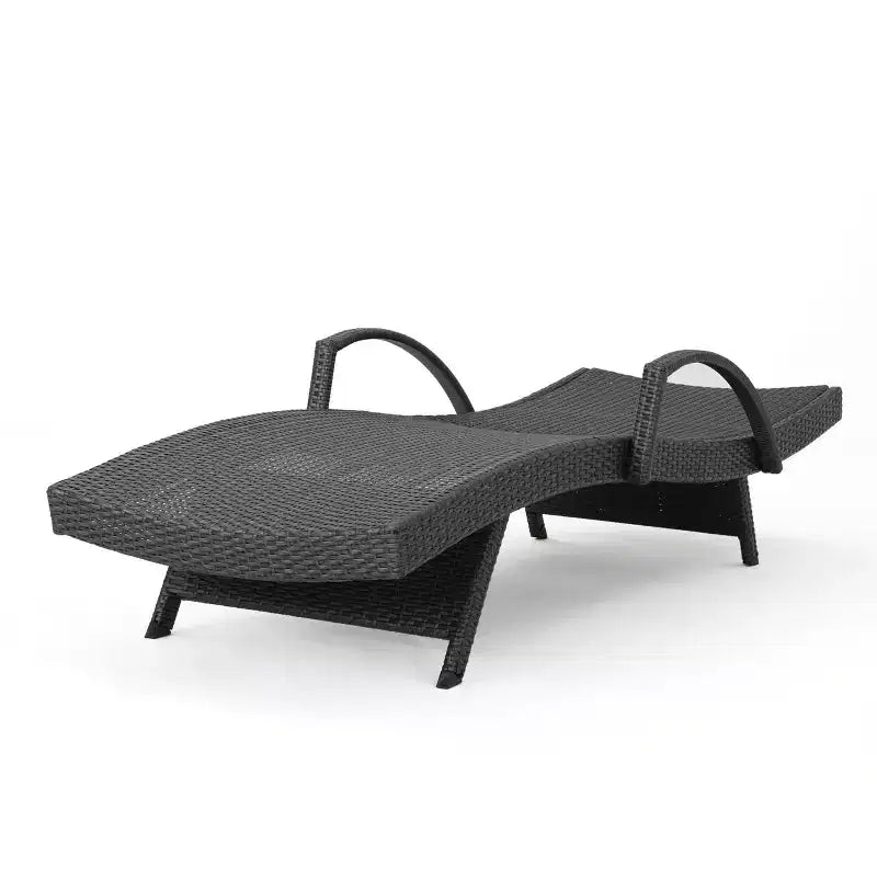 Christopher Knight Home Salem Ensemble de 3 chaises longues réglables en osier avec table d'appoint