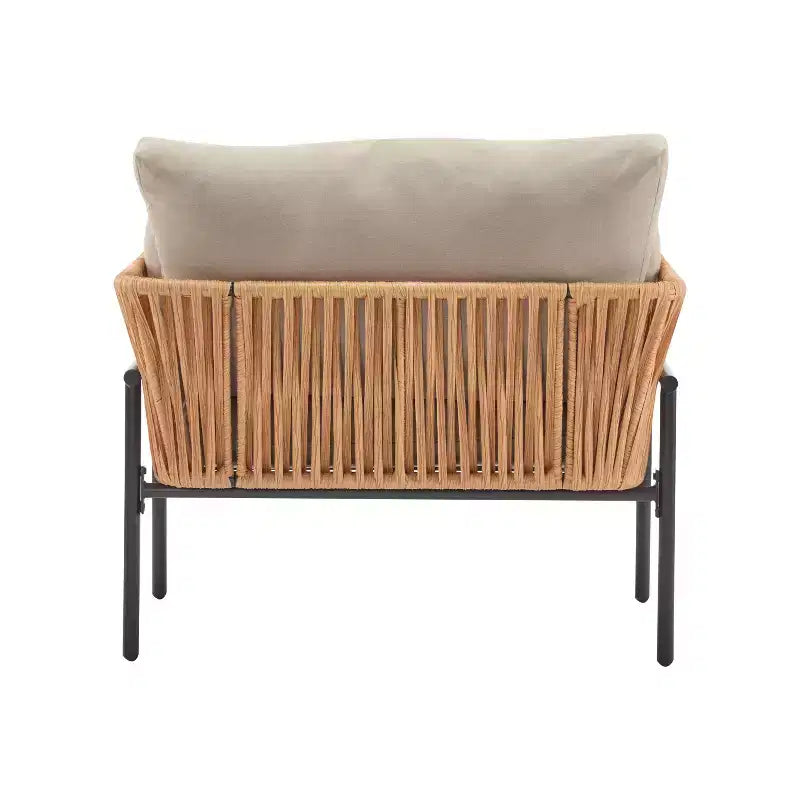 Fauteuils d'appoint de patio modernes Okak 36 l x 17 H avec larges accoudoirs et 2 oreillers supplémentaires, lot de 1 ou 2, fauteuils de club d'extérieur pour porche, jardin et arrière-cour