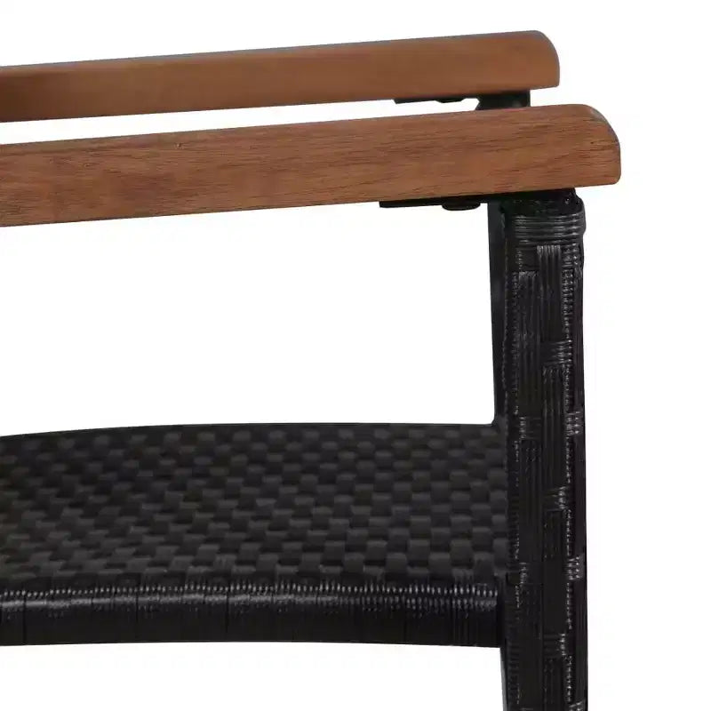 vidaXL Chaises de jardin 2 pcs Résine tressée Noir