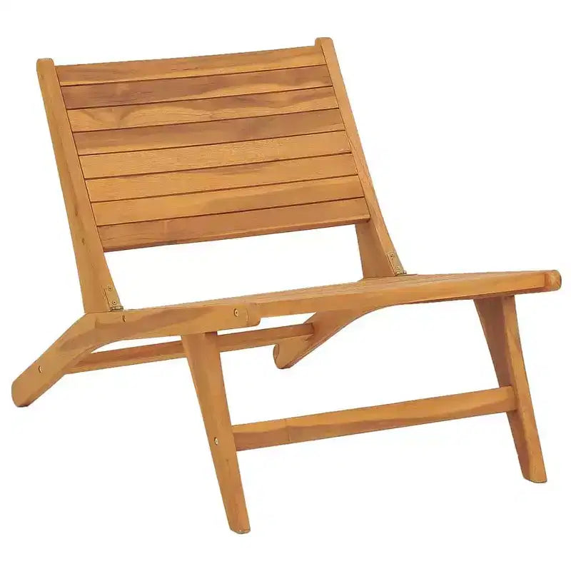 vidaXL Chaise longue de jardin Chaise longue pour piscine en teck massif - Avec repose-pieds