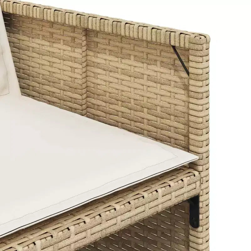vidaXL Chaises de jardin avec coussins 4 pcs Beige Rotin synthétique
