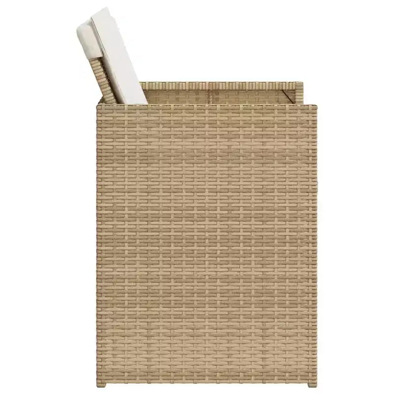 vidaXL Chaises de jardin avec coussins 4 pcs Beige Rotin synthétique