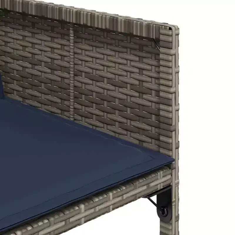 vidaXL Chaises de jardin avec coussins 4 pcs Résine tressée grise