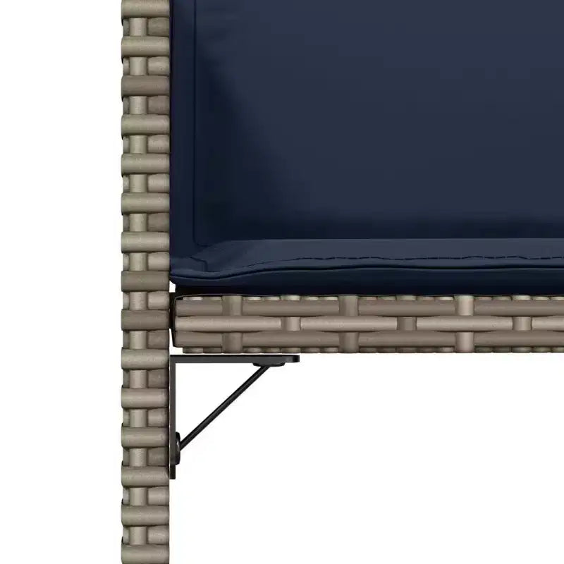vidaXL Chaises de jardin avec coussins 4 pcs Résine tressée grise