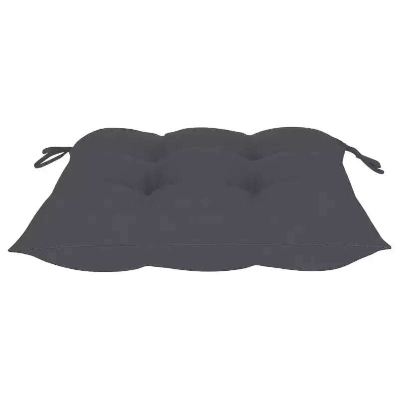 vidaXL Chaises de jardin pliantes en teck – Extérieur avec coussins anthracite durables et confortables, légères et faciles à ranger (Lot de 4)