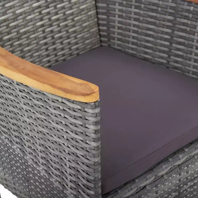 vidaXL Chaises de salle à manger de jardin 2 pcs résine tressée gris