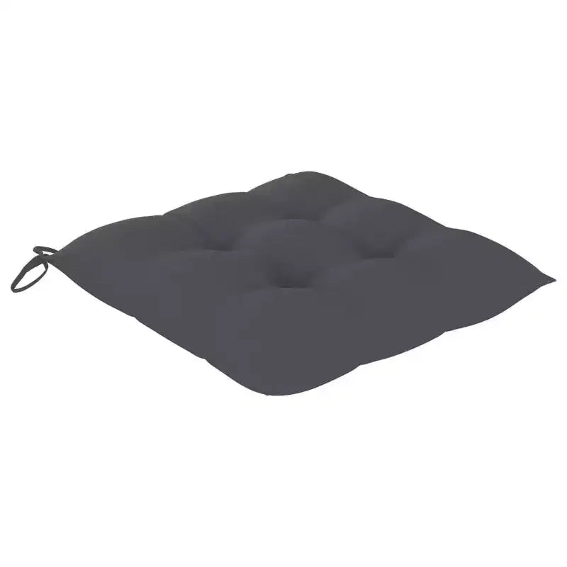 vidaXL Chaises de jardin en teck 8 pièces avec coussins anthracite, extérieures, pliables et faciles à nettoyer, d'une solidité exceptionnelle et résistantes aux intempéries