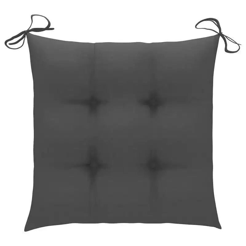 vidaXL Chaises de jardin en teck 8 pièces avec coussins anthracite, extérieures, pliables et faciles à nettoyer, d'une solidité exceptionnelle et résistantes aux intempéries