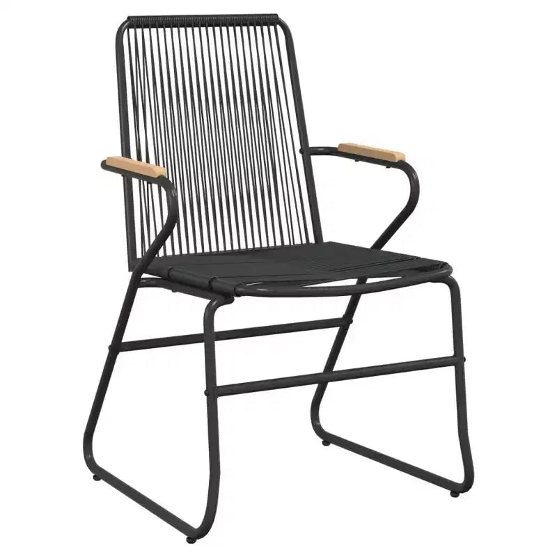 vidaXL Chaises de jardin 2 pcs Noir 22,8x23,2x33,7 Rotin PVC