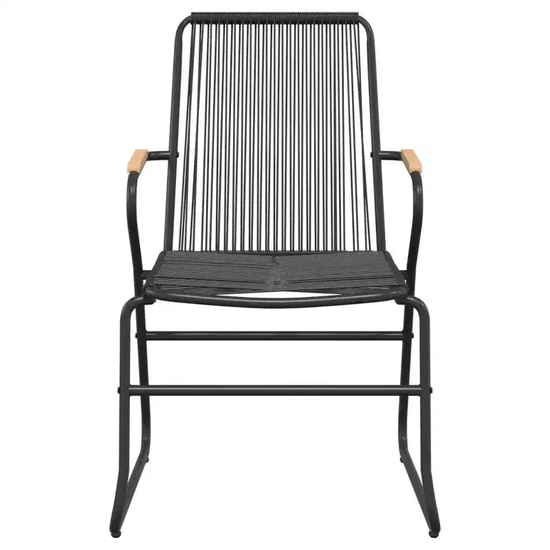 vidaXL Chaises de jardin 2 pcs Noir 22,8x23,2x33,7 Rotin PVC