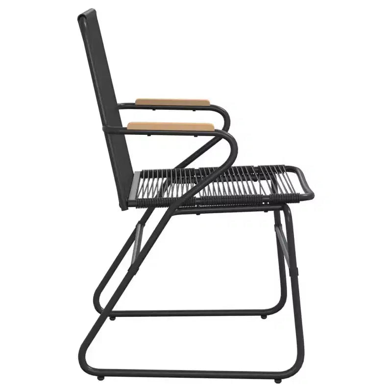 vidaXL Chaises de jardin 2 pcs Noir 22,8x23,2x33,7 Rotin PVC