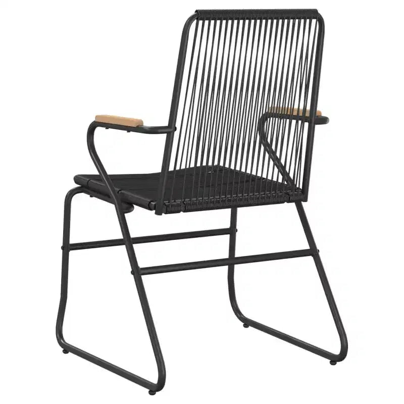 vidaXL Chaises de jardin 2 pcs Noir 22,8x23,2x33,7 Rotin PVC