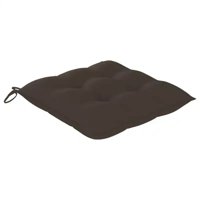 vidaXL Chaises de patio en teck massif avec coussins taupe - Légères, pliables, faciles à nettoyer, ensemble de mobilier d'extérieur résistant aux intempéries