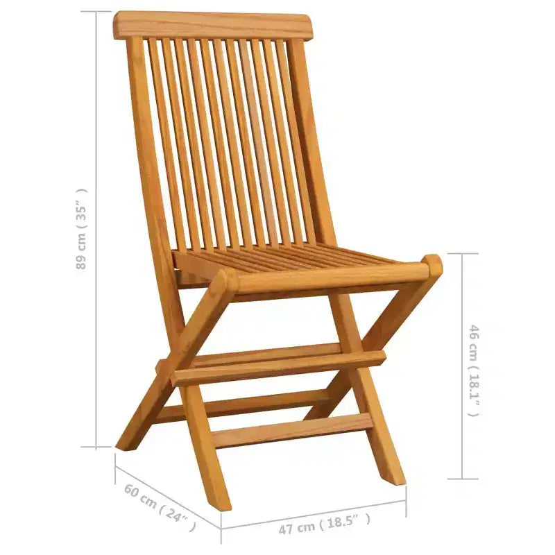 vidaXL Chaises de Jardin en Bois de Teck Massif avec Coussins Rouges, Mobilier de Jardin d'Extérieur, Lot de 4, Résistant aux Intempéries, Assise Confortable, Pliable et