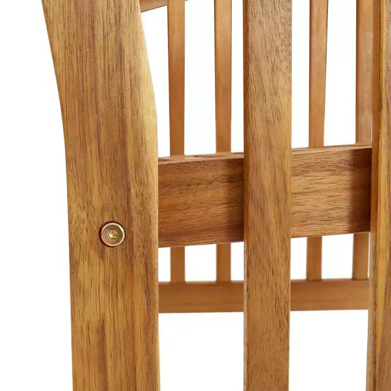 vidaXL Chaises de Patio 2 pcs Chaises de salle à manger d'extérieur avec accoudoir Bois d'Acacia Massif - 2