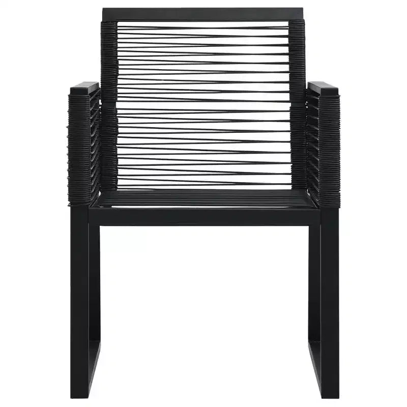 vidaXL Lot de 2/4 chaises de jardin en rotin PVC noir pour extérieur – Lot de 2
