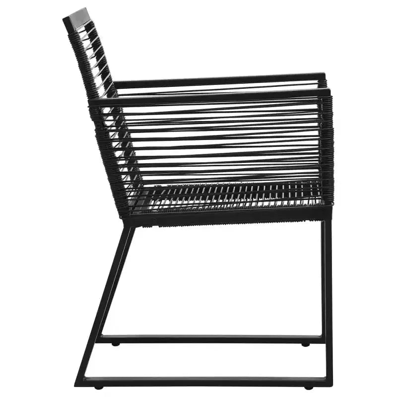 vidaXL Lot de 2/4 chaises de jardin en rotin PVC noir pour extérieur – Lot de 2