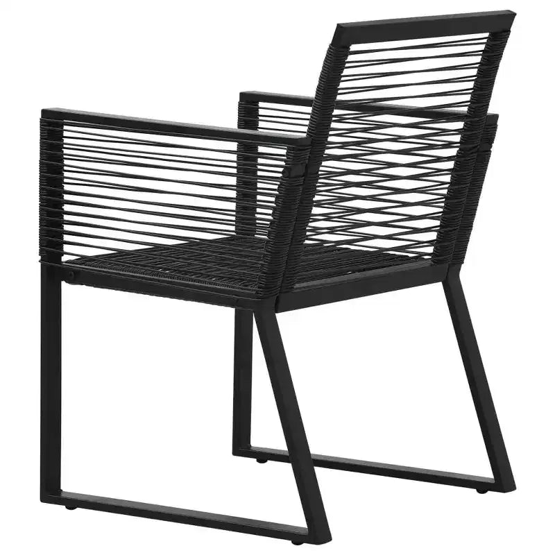 vidaXL Lot de 2/4 chaises de jardin en rotin PVC noir pour extérieur – Lot de 2