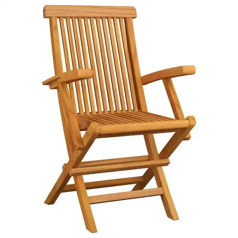 vidaXL Lot de 2 chaises de jardin pliables en bois d'acacia massif avec coussins taupe – Pour jardin, terrasse et patio