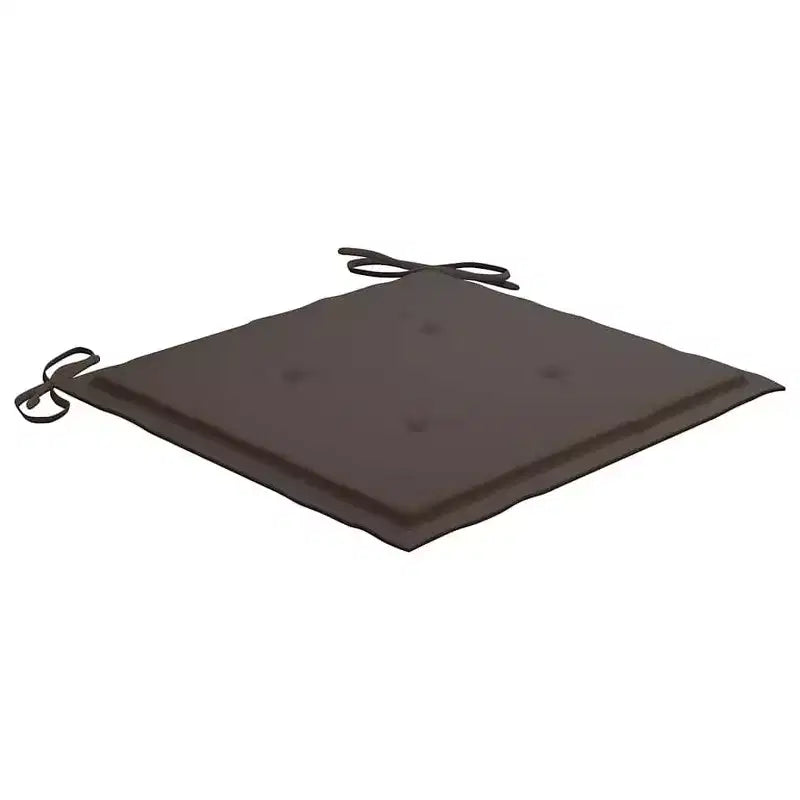 vidaXL Lot de 2 chaises de jardin pliables en bois d'acacia massif avec coussins taupe – Pour jardin, terrasse et patio