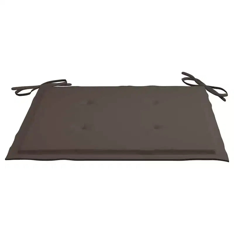 vidaXL Lot de 2 chaises de jardin pliables en bois d'acacia massif avec coussins taupe – Pour jardin, terrasse et patio