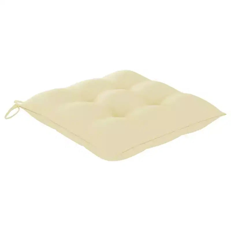 vidaXL Chaises de salle à manger empilables avec coussins blanc crème en bois de teck massif poncé fin, rangement facile, pour patio ou salle à manger