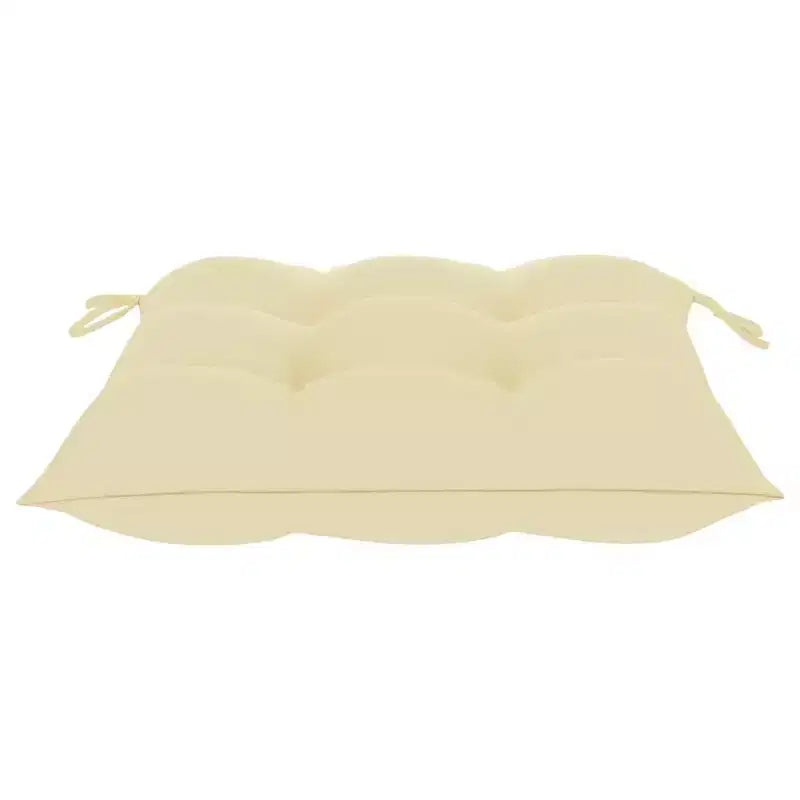vidaXL Chaises de salle à manger empilables avec coussins blanc crème en bois de teck massif poncé fin, rangement facile, pour patio ou salle à manger