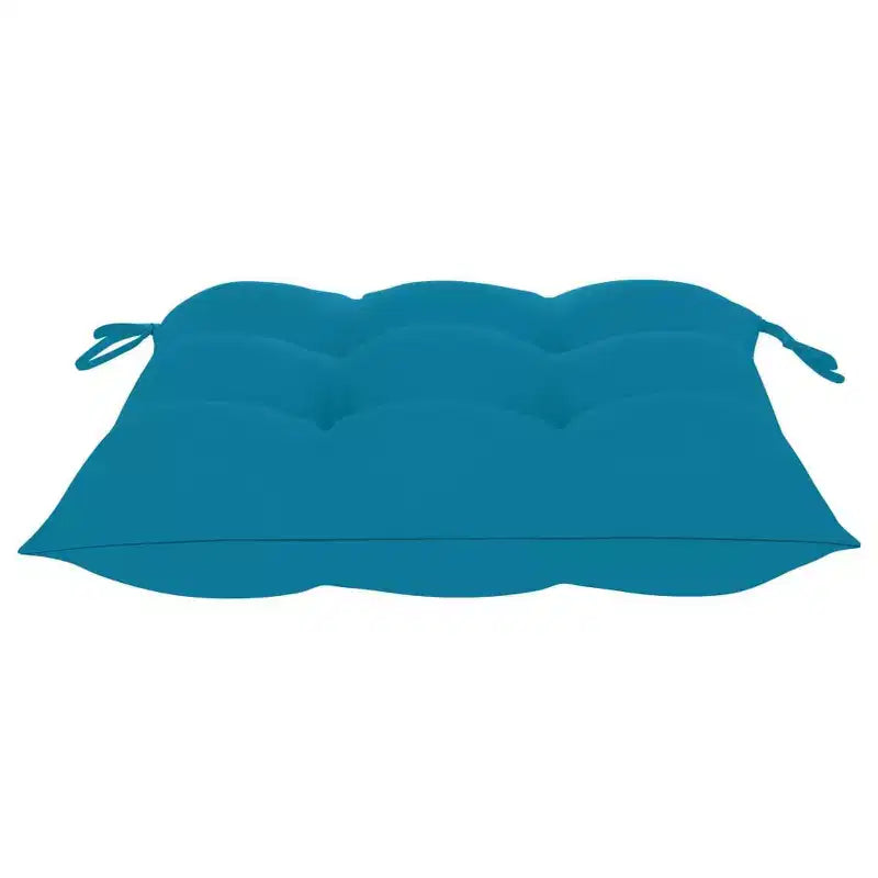 vidaXL Chaises de salle à manger empilables avec coussins bleu clair - Bois de teck massif - Parfaites pour le jardin, la terrasse et la salle à manger