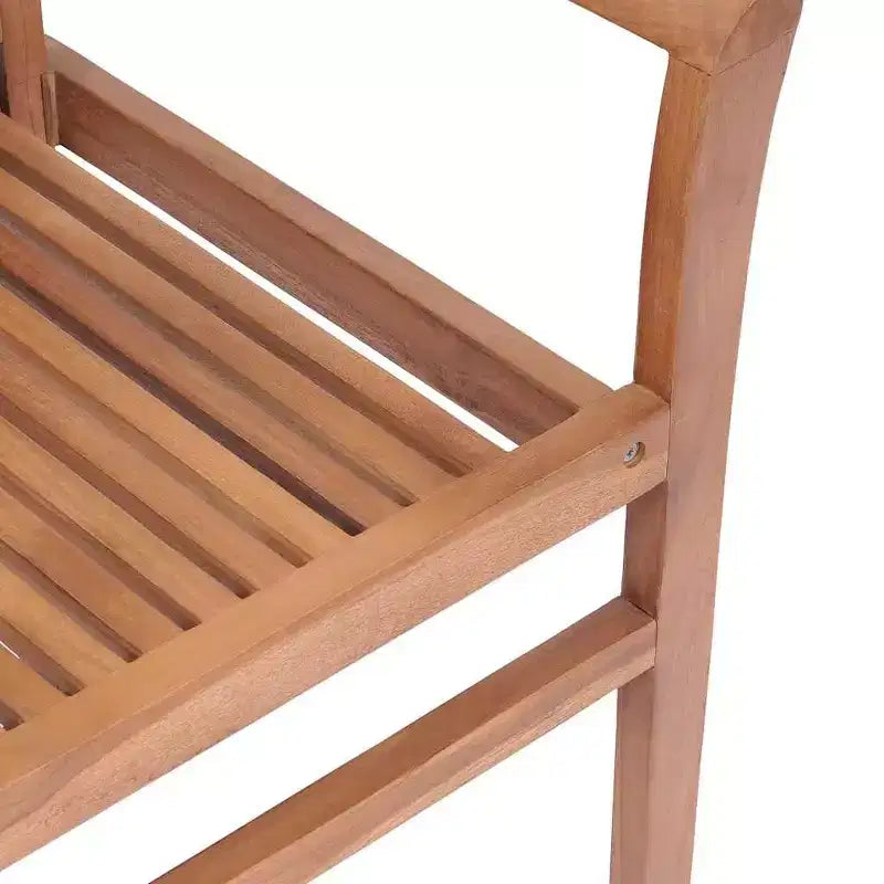 vidaXL Chaises de salle à manger de jardin 2 pcs avec coussins taupe - Bois de teck massif Chaises empilables de jardin/intérieur à lattes